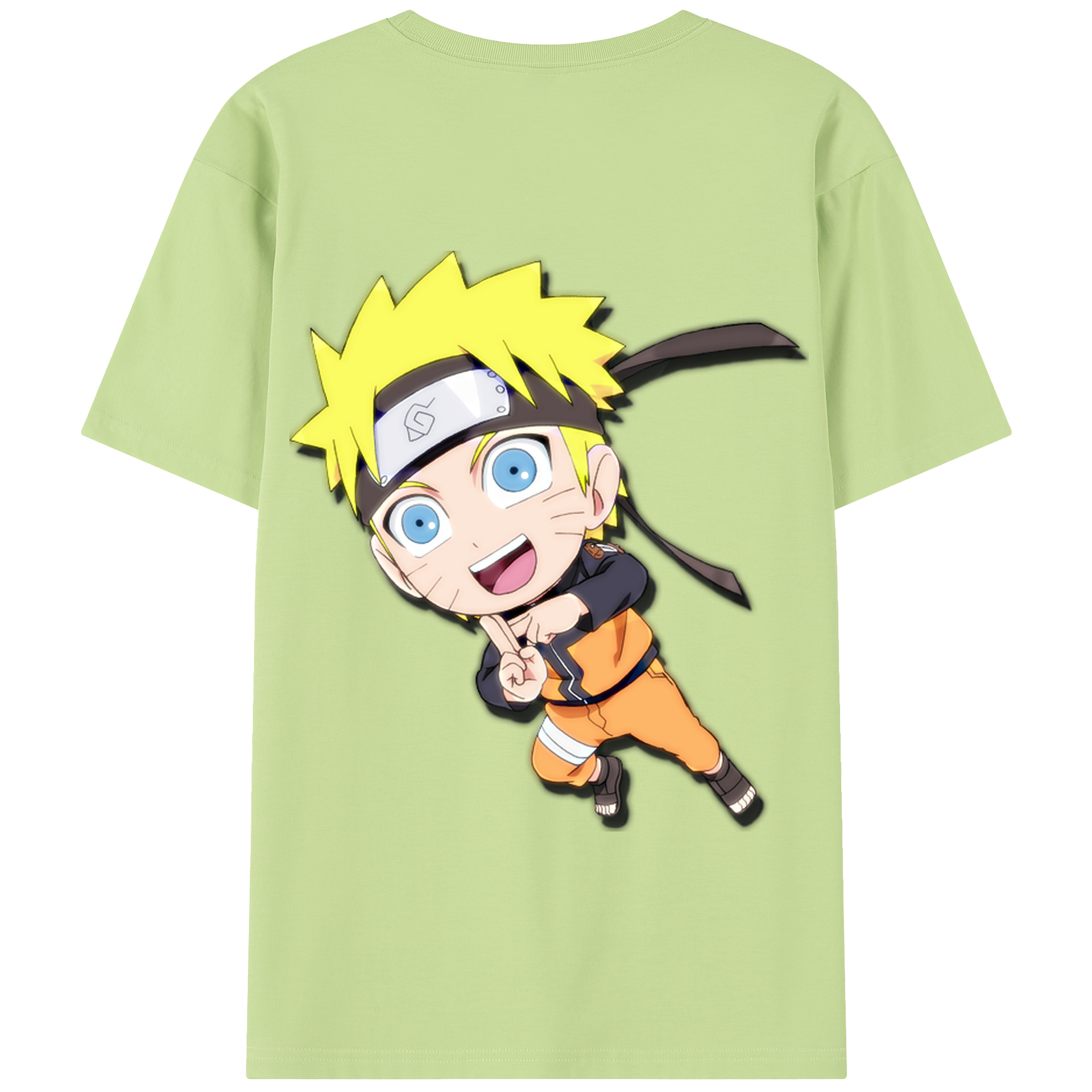 （画像用） NARUTO -ナルト- うずまき ナルト Uzumaki Naruto 綿100％半袖Tシャツ（背面プリント）